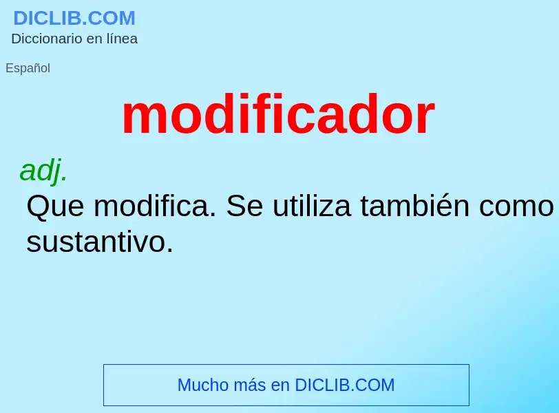 Wat is modificador - definition