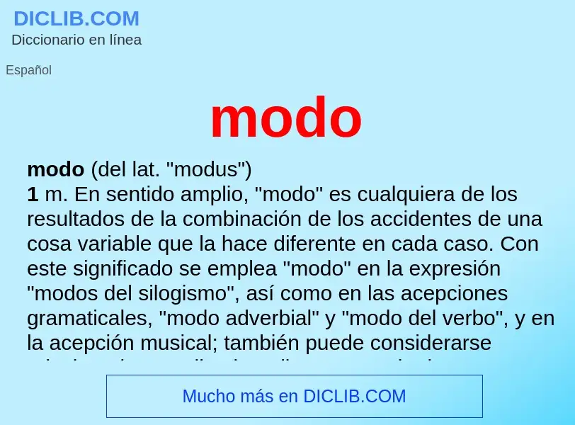 What is modo - definition