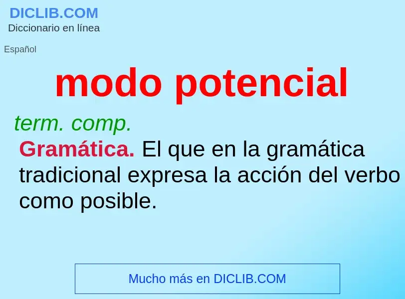 What is modo potencial - meaning and definition