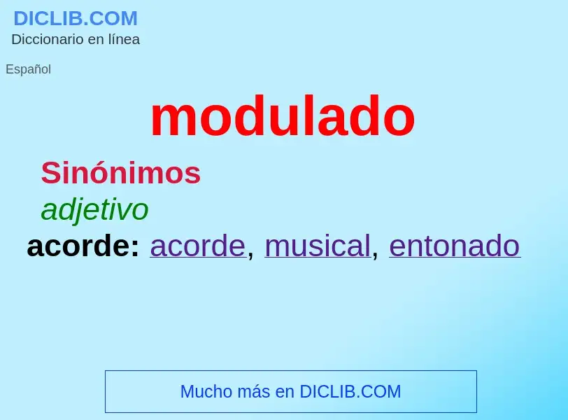 What is modulado - meaning and definition