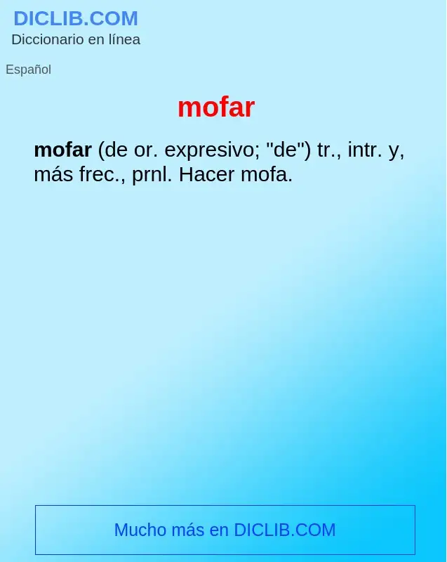 What is mofar - definition