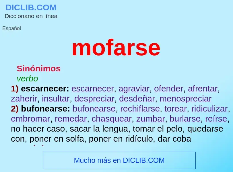 What is mofarse - meaning and definition