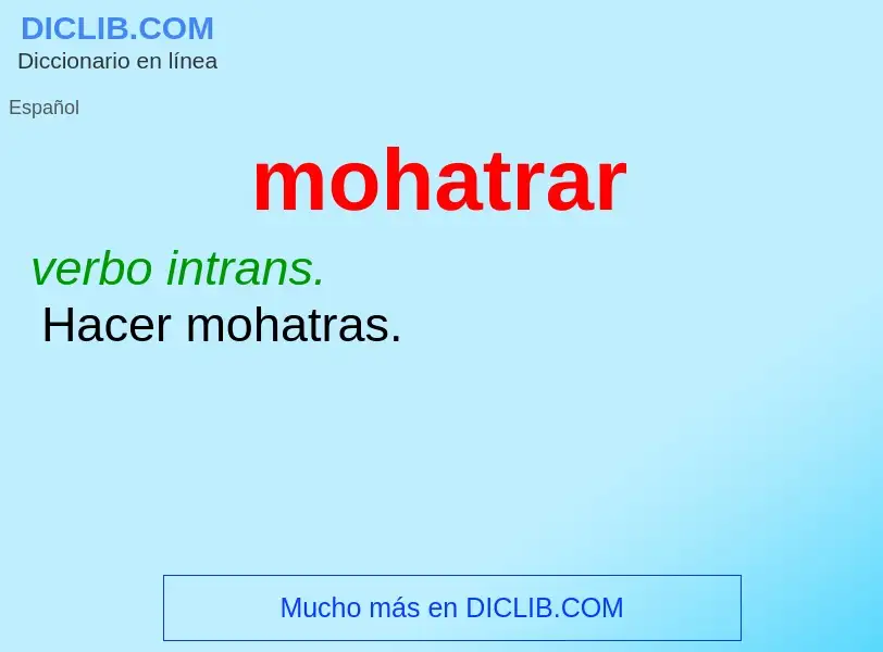 What is mohatrar - meaning and definition