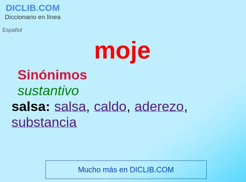 Wat is moje - definition