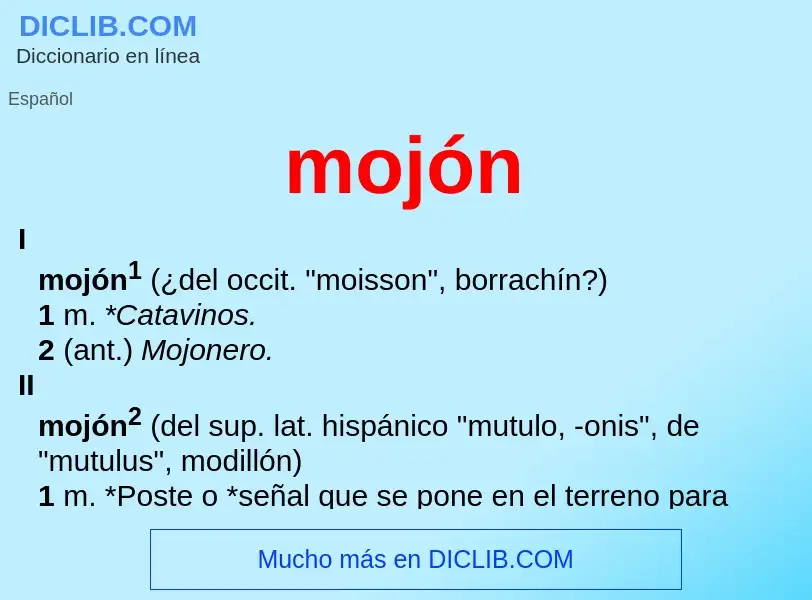 What is mojón - definition