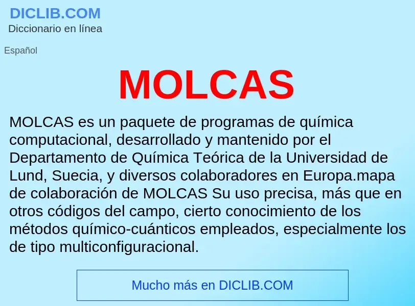 Wat is MOLCAS - definition