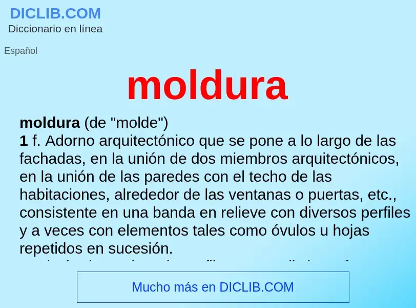 What is moldura - meaning and definition