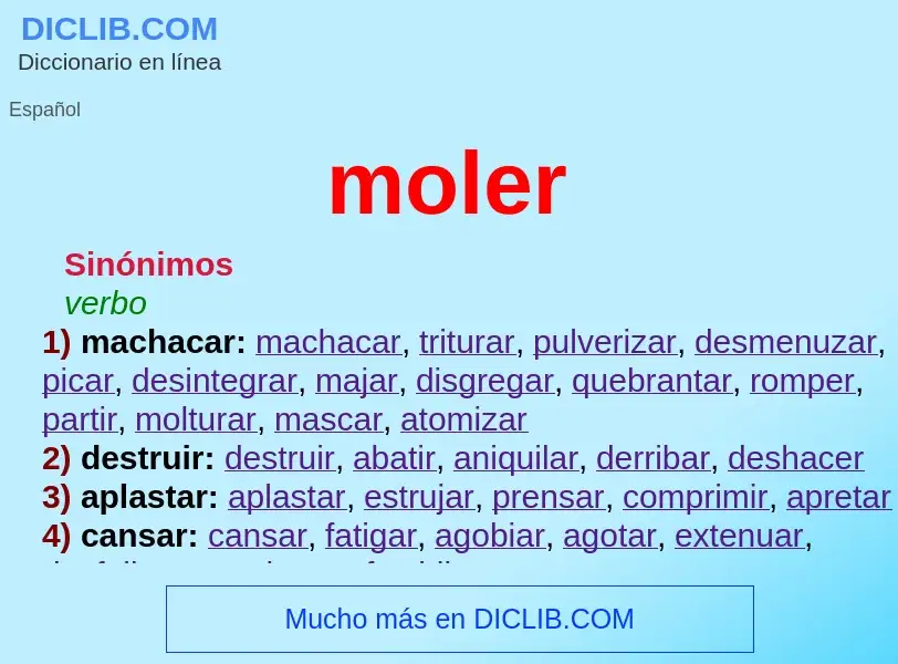 Wat is moler - definition