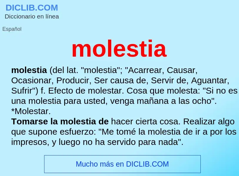 Wat is molestia - definition