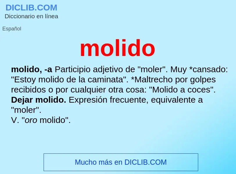 Wat is molido - definition