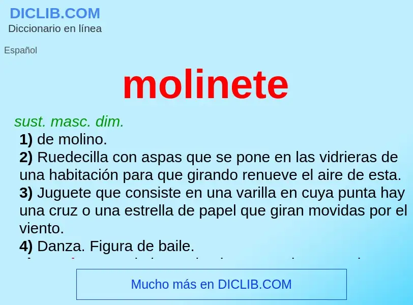 Qu'est-ce que molinete - définition