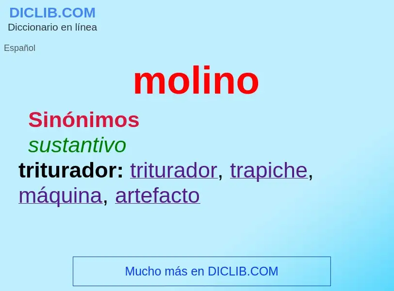 Wat is molino - definition