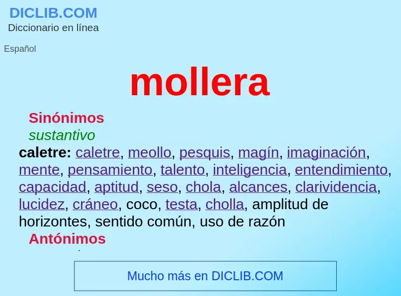 Was ist mollera - Definition