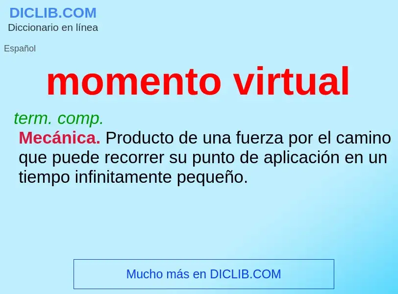 O que é momento virtual - definição, significado, conceito