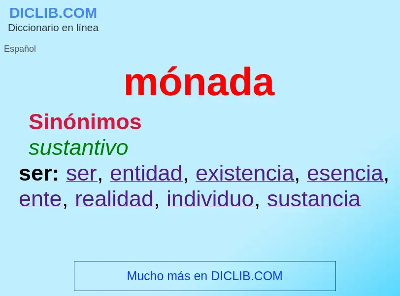 Wat is mónada - definition