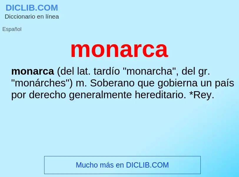 What is monarca - definition