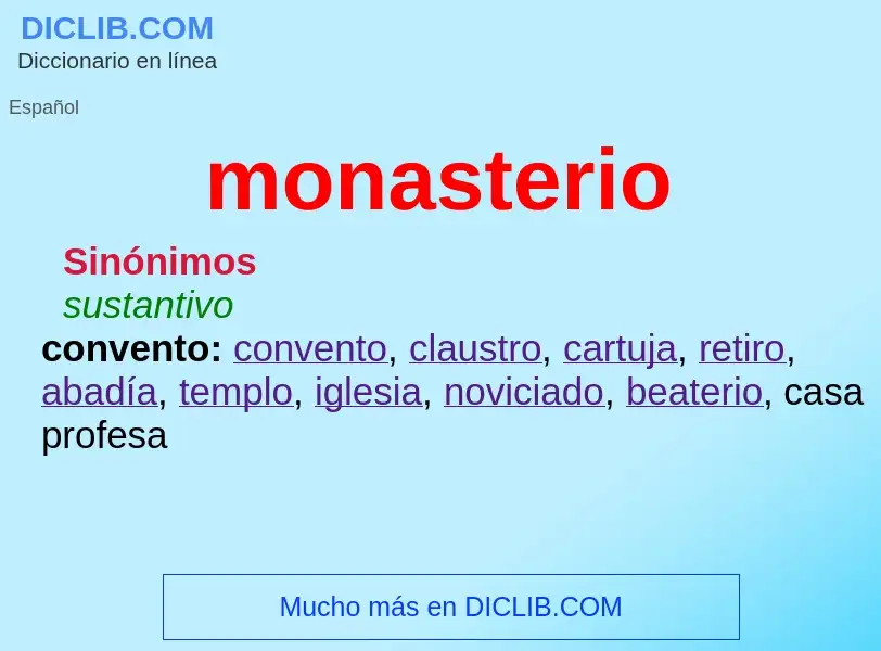 ¿Qué es monasterio? - significado y definición