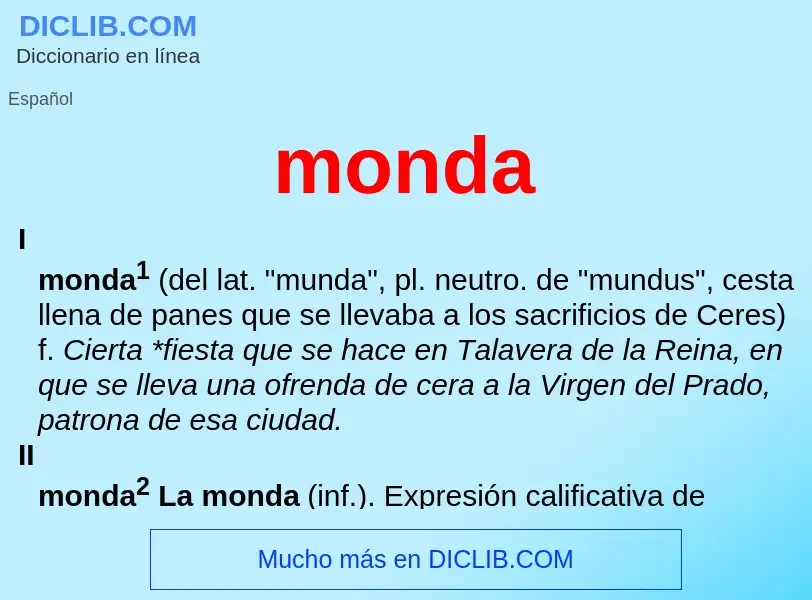 O que é monda - definição, significado, conceito