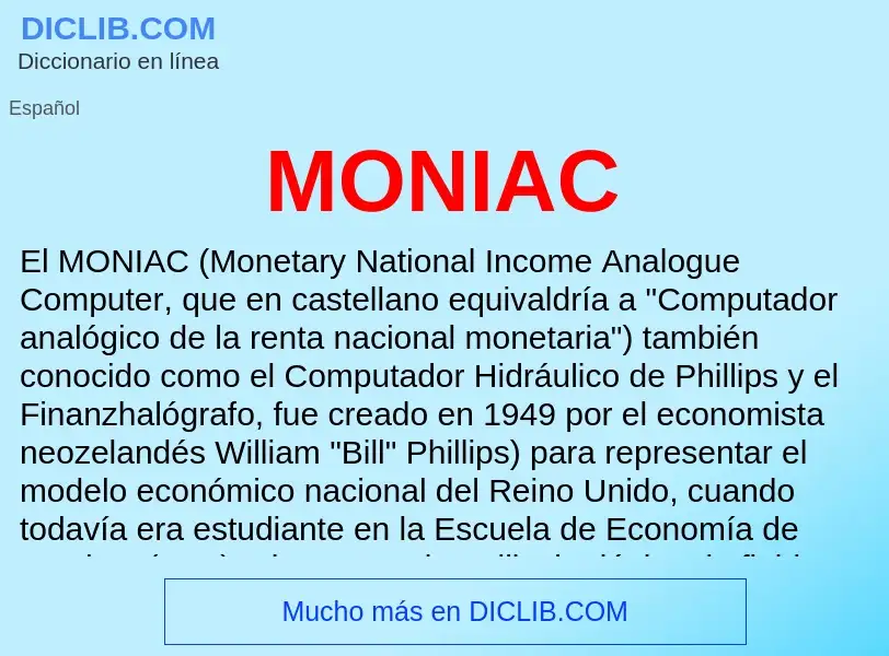 Wat is MONIAC - definition