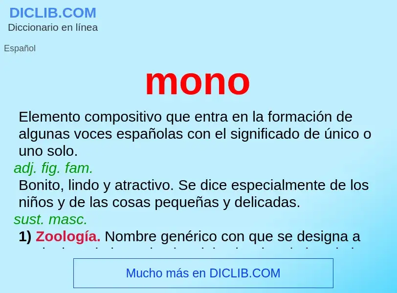 O que é mono - definição, significado, conceito