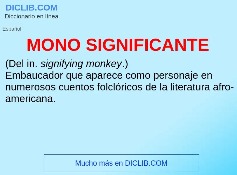 Wat is MONO SIGNIFICANTE - definition