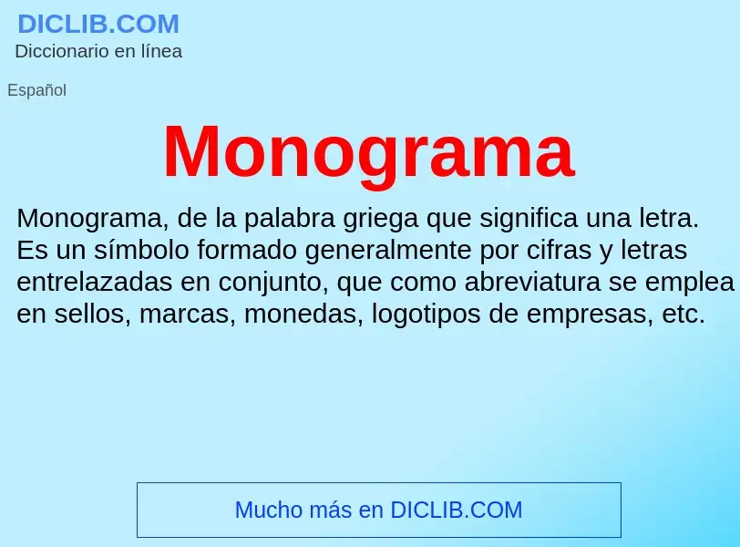 ¿Qué es Monograma? - significado y definición