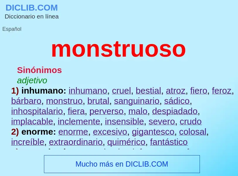 Wat is monstruoso - definition