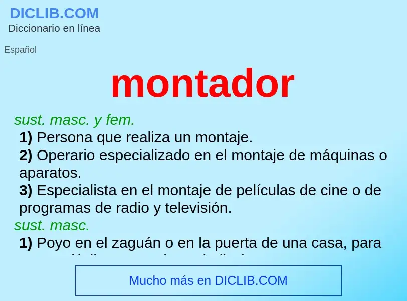 Was ist montador - Definition