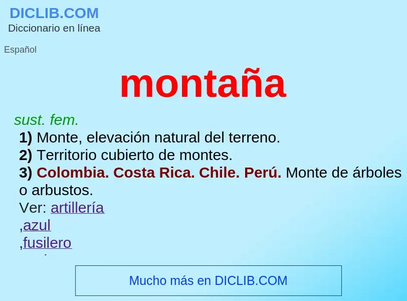 ¿Qué es montaña? - significado y definición