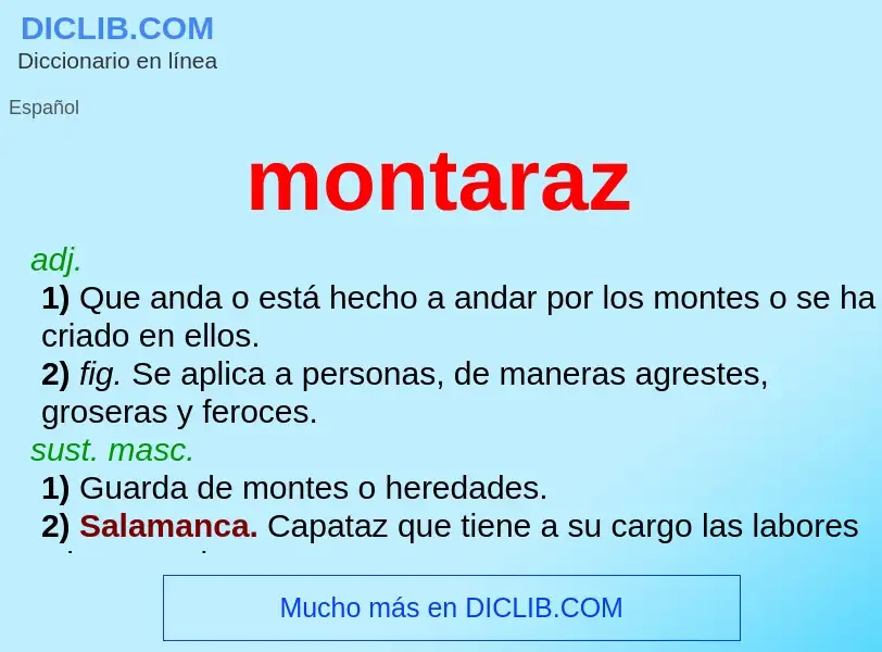 ¿Qué es montaraz? - significado y definición