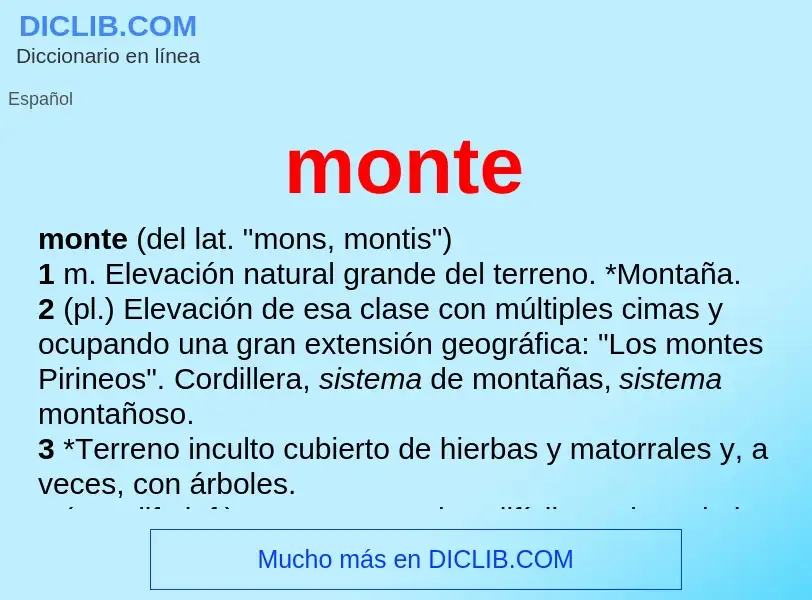 Wat is monte - definition