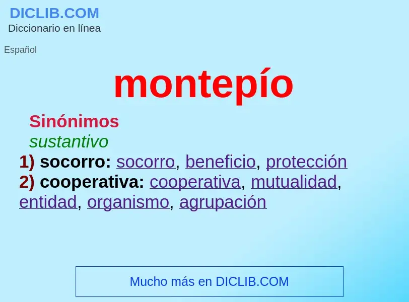 O que é montepío - definição, significado, conceito