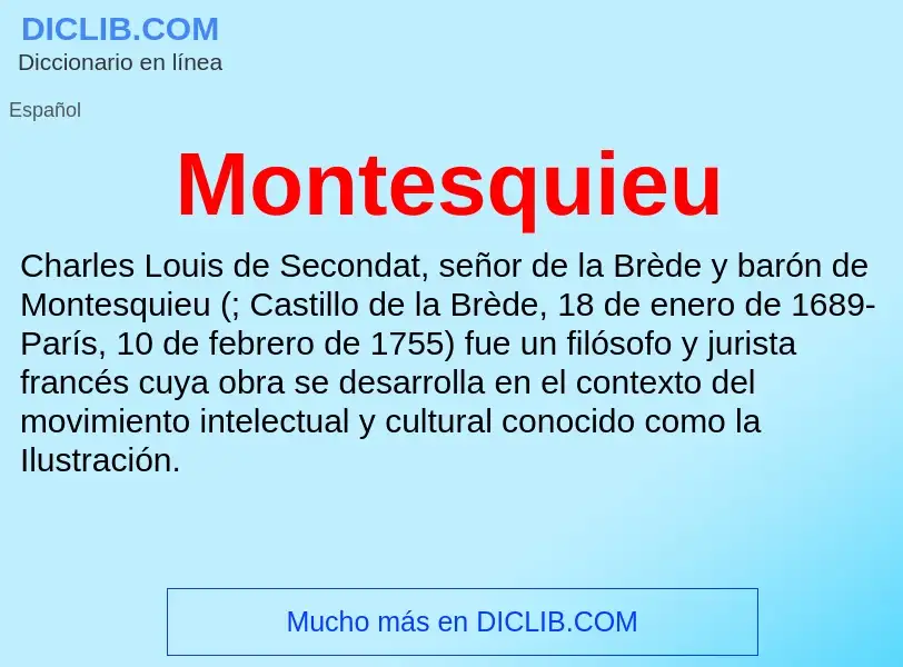 O que é Montesquieu - definição, significado, conceito