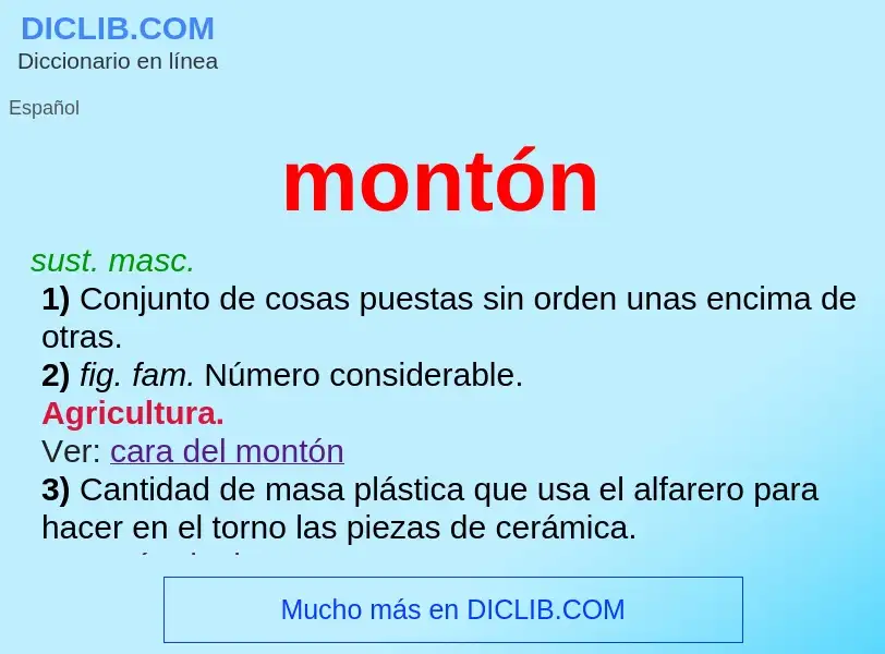 What is montón - meaning and definition