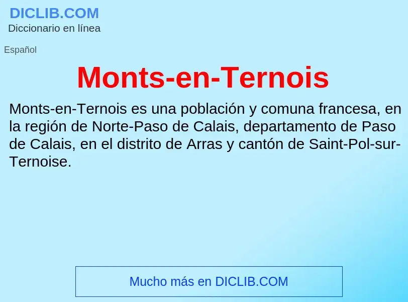 Wat is Monts-en-Ternois - definition