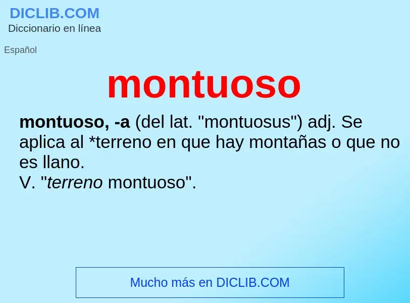 What is montuoso - definition