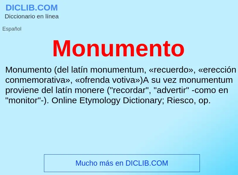 ¿Qué es Monumento? - significado y definición