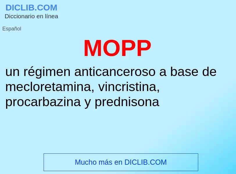 Wat is MOPP - definition