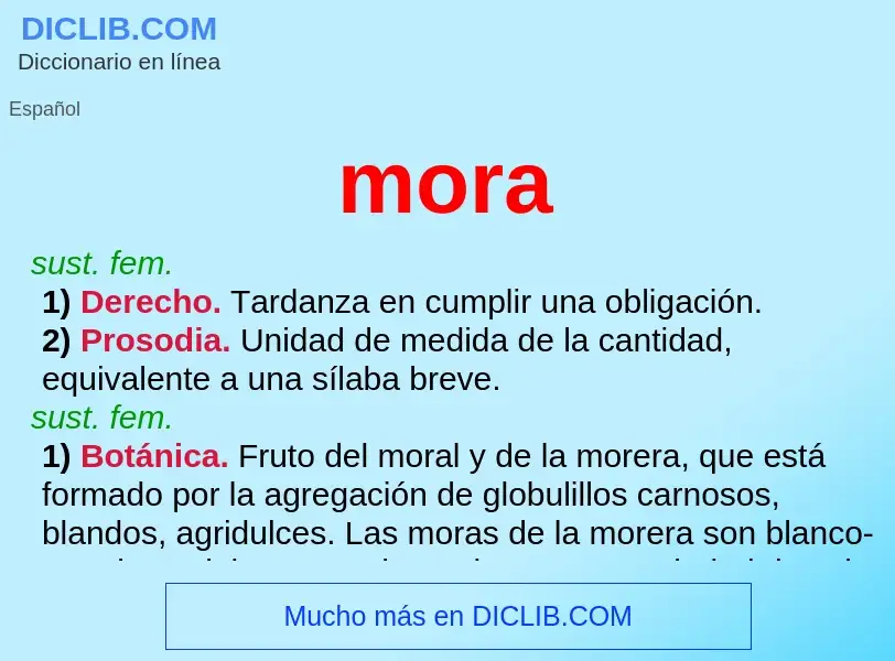 Wat is mora - definition