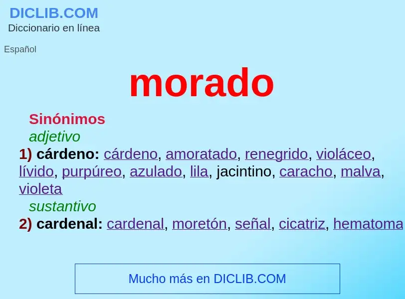 What is morado - meaning and definition