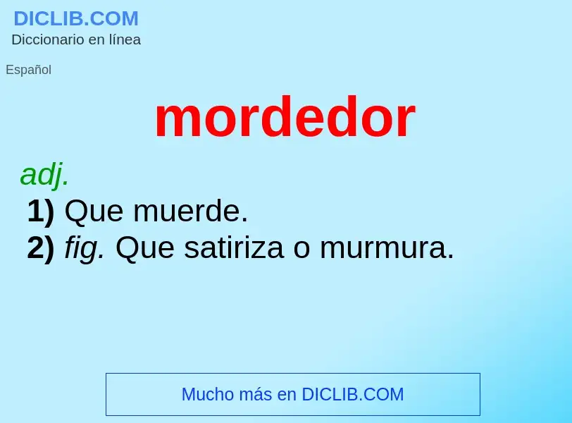 What is mordedor - definition