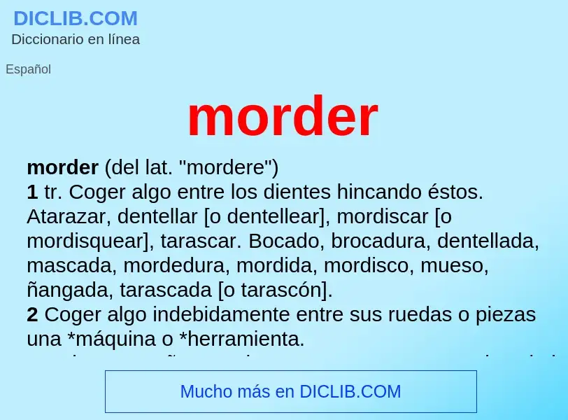 What is morder - meaning and definition