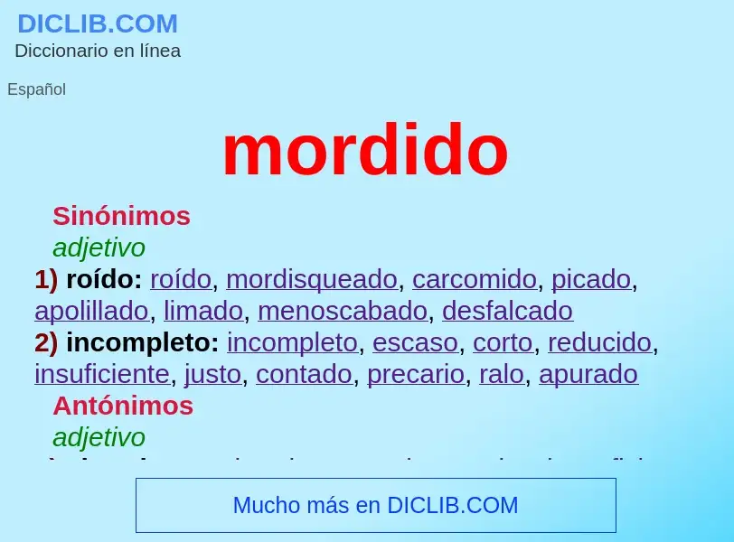 Was ist mordido - Definition