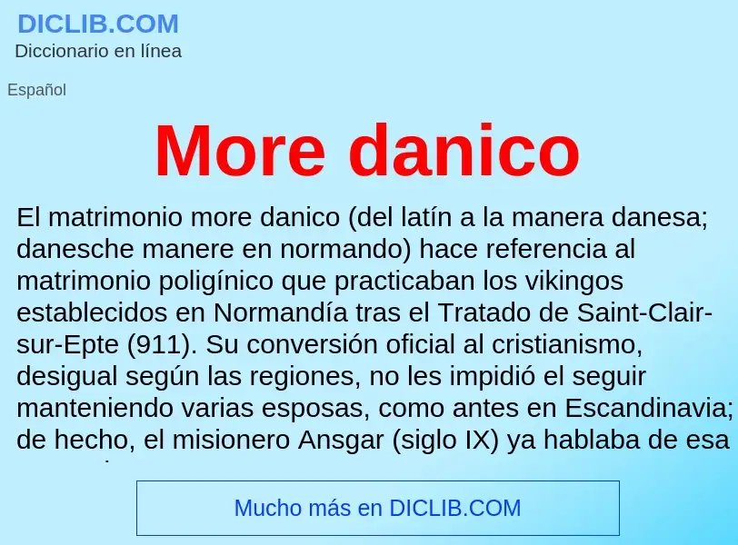 Wat is More danico - definition