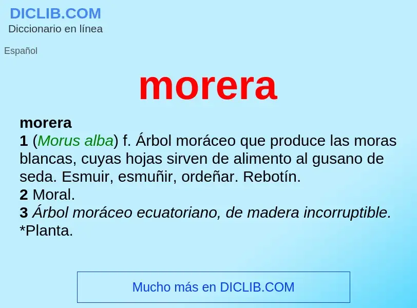 What is morera - meaning and definition