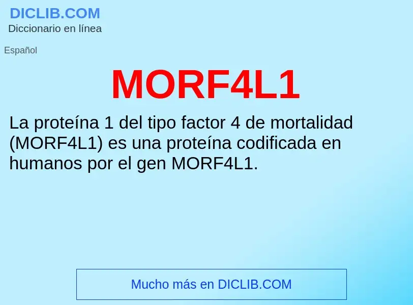 O que é MORF4L1 - definição, significado, conceito