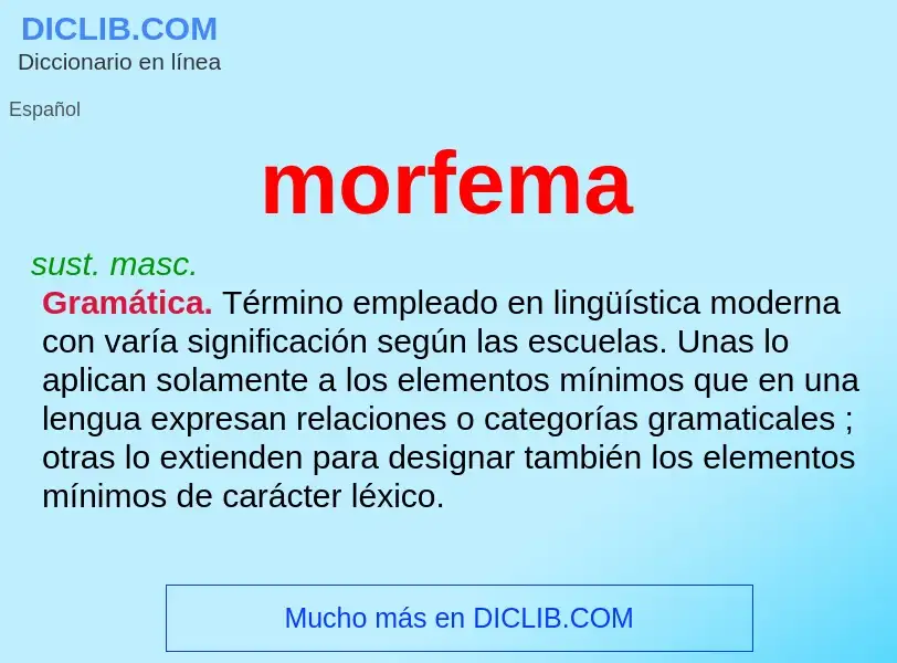 ¿Qué es morfema? - significado y definición