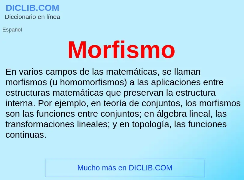 ¿Qué es Morfismo? - significado y definición