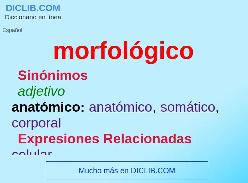 ¿Qué es morfológico? - significado y definición