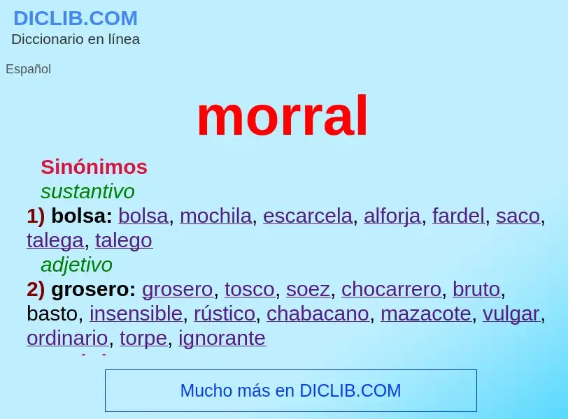 What is morral - meaning and definition